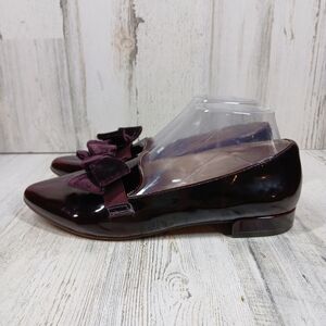 Vince Camuto Raylena Burgundy Bow Slip On‎ Pointed Loafer #460